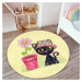 Žltý detský koberec ø 120 cm Comfort – Mila Home