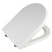 Biele WC sedadlo s jednoduchým zatváraním Wenko Premium Palma, 46,5 × 35,7 cm