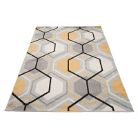 TA Šedý geometrický koberec Adelia Rozmer: 160x220 cm
