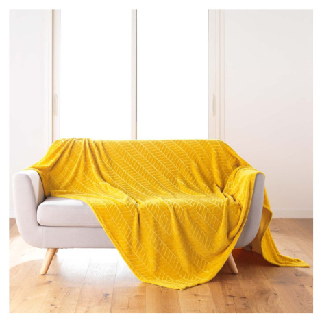 Žltý pléd z mikroflanelu 180x220 cm Arya – douceur d'intérieur