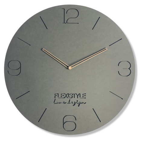 domtextilu.sk Luxusné hodiny z dreva v sivej farbe s priemerom 50cm 16614