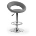 Barová stolička SOLO - kov, ekokoža, sivá