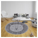 Dětský kusový koberec Mujkoberec Original Flatweave Kids Rugs 104883 Silver/Grey kruh – na ven i