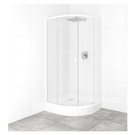 Set sprchovacieho kúta a vaničky, štvrťkruh 90x90 cm Multi Basic SIKOBKMUS90CH0 SAT