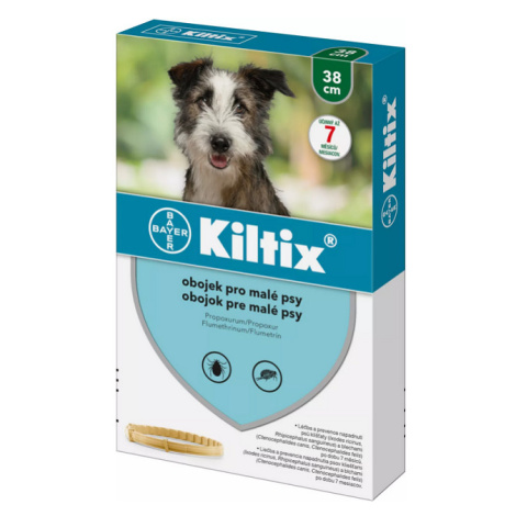 KILTIX antiparazitný obojok pre malé psy, 38cm