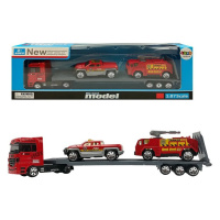 mamido Kamión s návesom a 2 autíčkami červený