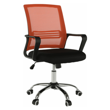 Kancelárska stolička, sieťovina oranžová/látka čierna, APOLO NEW Tempo Kondela