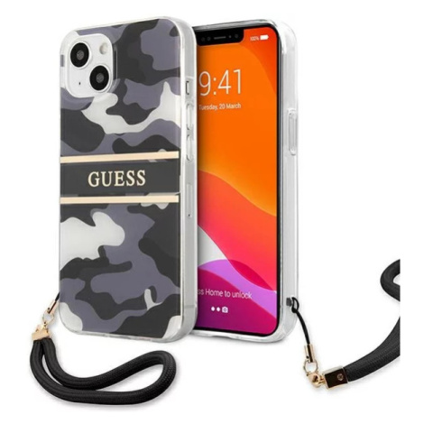 Kryt Guess GUHCP13SKCABBK iPhone 13 mini 5,4" black hardcase Camo Strap Collection (GUHCP13SKCAB