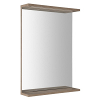 Aqualine Aqualine, KORIN STRIP zrkadlo s LED osvetlením 50x70x12cm, dub platin, KO995S