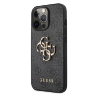 Guess PU 4G Metal Logo Case iPhone 13 Pro sivý