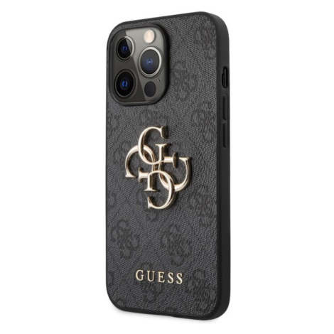 Guess PU 4G Metal Logo Case iPhone 13 Pro sivý