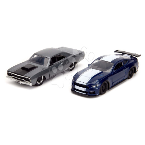 Autíčka Ford Mustang a Plymouth Road Runner Fast & Furious Twin Pack Jada kovové dĺžka 12 cm 1:3