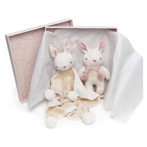 Bábiky pletené zajačiky Baby Threads Cream Bunny Gift Set ThreadBear krémové z jemnej mäkkej bav