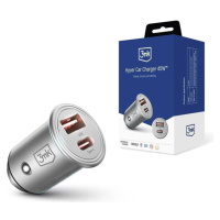 3mk nabíjačka do auta - Hyper Car Charger 45W, 1x USB + 1x USB-C (PD)