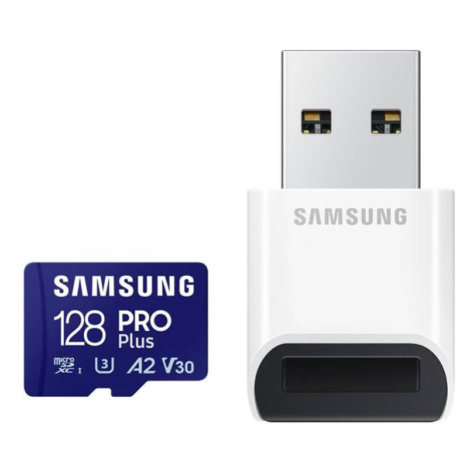 Karta pamäťová SAMSUNG PRO Plus microSDXC 128GB U3 A2 V30 s čítačkou