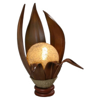 Stolová lampa Karima z tvrdených kokosových listov