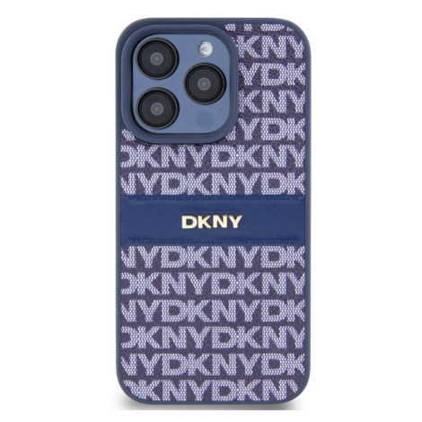 DKNY PU Leather Repeat Pattern Tonal Stripe Apple iPhone 14 Pro Max DKHCP14XPRTHSLB Blue
