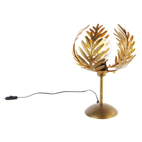 Vintage stolná lampa zlatá 26 cm - Botanica QAZQA