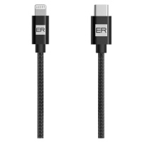 ER POWER kábel USB-C/Lightning 120cm čierny