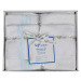 Soft Cotton darčeková súprava uterákov a osušky Aqua, 5 ks, biela/tyrkysová