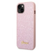 Guess PC/TPU Glitter Flakes Metal Logo Zadný Kryt pre iPhone 14 Max Pink