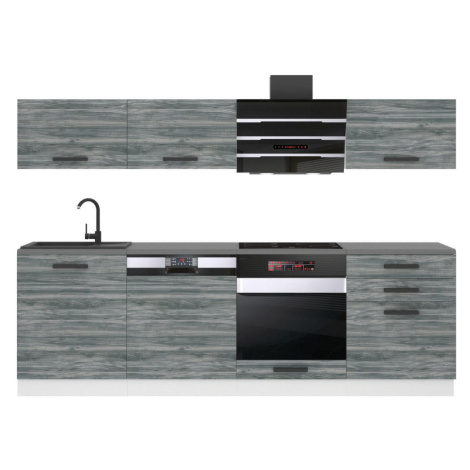 B BELINI GROUP KUCHYNSKÁ linka Linda 240 cm, s pracovnou doskou, Glamour Wood