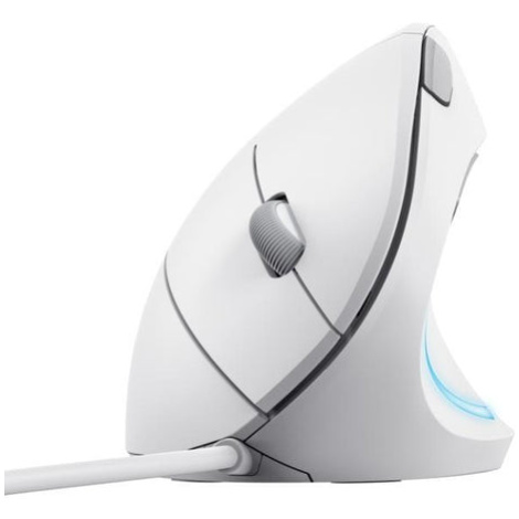 Vertikálna myš TRUST, Verto ergonomická myš, USB, biela