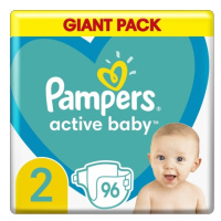 PAMPERS Active Baby 2 (4-8 kg) 96 ks - jednorázové plienky