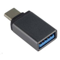 Adaptér PREMIUMCORD USB 3.1 C/male - USB 3.0 A/samica, kovovo sivá, OTG