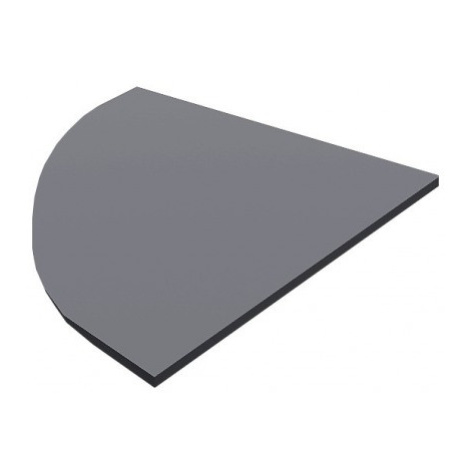 Rohový nadstavec k stolu Lift, šedý/hnedý% Asko