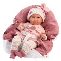 Llorens 74014 New Born realistická bábika bábätko so zvukmi a mäkkým látkovým telom 42 cm