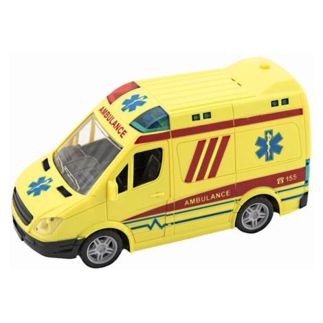 Ambulancie 20 cm so zvukom so svetlom žltá Teddies