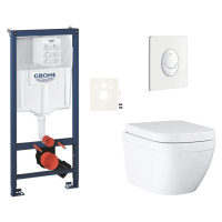 Závesný wc set do ľahkých stien / predstenová montáž Grohe Euro Ceramic SIKOGRSEUSASH0