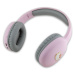 Hello Kitty Bicolor Kitty Metal Head Logo Bluetooth Stereo Headphones Pink