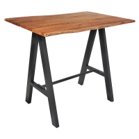 Estila Industriálny drevený barový stôl Mammut hnedý 120cm