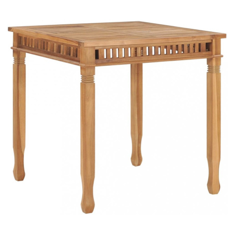 Záhradný jedálenský stôl 80x 80 cm teakové drevo Dekorhome vidaXL