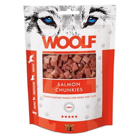 WOOLF Salmon chunkies pochúťka pre psy a mačky 100 g