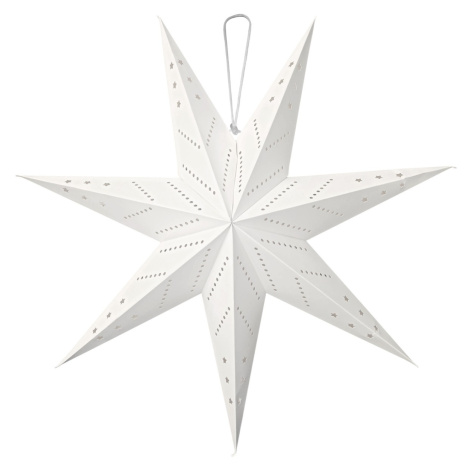 Svietiaca LED papierová hviezda LUMINA III 60 cm biela Tutumi