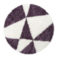 Kusový koberec Tango Shaggy 3101 lila kruh Rozmery kobercov: 160x160 (priemer) kruh
