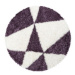 Kusový koberec Tango Shaggy 3101 lila kruh Rozmery kobercov: 160x160 (priemer) kruh