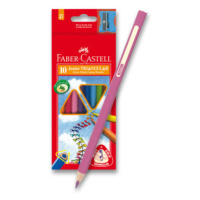 Farbičky Faber-Castel Junior Triangular - 10 farieb + orezávadlo
