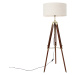 Stojacia lampa mosadzná s tienidlom svetlosivá 50 cm statív - Cortin