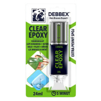 DEBBEX CLEAR EPOXY - Rýchlotuhnúce dvojzložkové epoxidové lepidlo transparentná 0,024 L