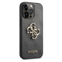 Guess PU 4G Metal Logo kryt iPhone 14 Pro Max šedý