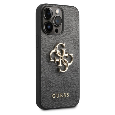 Guess PU 4G Metal Logo kryt iPhone 14 Pro Max šedý