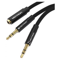 Kábel Cable mini jack 3.5 mm (female) to 2x mini jack 3.5 mm (male) Vention BBLBAB 0.6m (black)