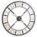 Estila Industriálne nástenné hodiny Anllo kruhového tvaru v čierno-zlatej farbe 95cm