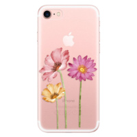 Odolné silikónové puzdro iSaprio - Three Flowers - iPhone 7