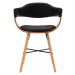 Jedálenská stolička 2 ks ohýbané drevo / umelá koža Dekorhome Čierna / hnedá,Jedálenská stolička