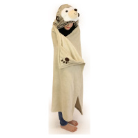 Cozy Noxxiez BL810 Ježko - hrejivá deka s kapucňou so zvieratkom a labkovými vreckami